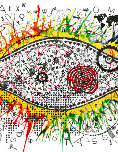 "Eye Of Wisdom" Akvarell och bläck.