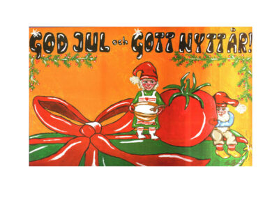 Vykort God jul Bästekille tomater